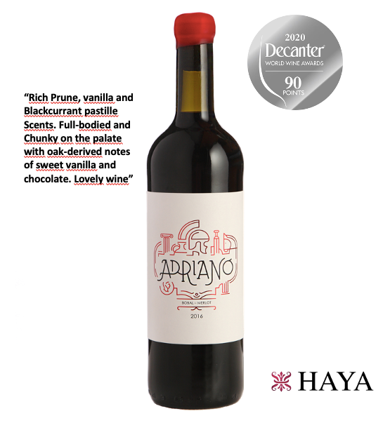 Adriano, 90 puntos y medalla de plata en Decanter 2020